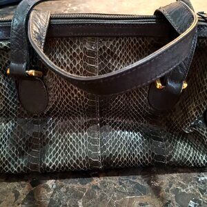 Snake skin women's handbag